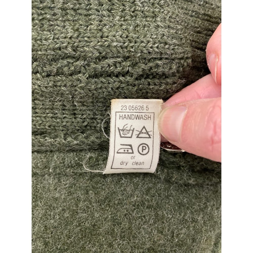Vintage German Wool Cardigan Archbishopric of Mainz 1765 Coin Buttons Green M HT - Picture 16 of 16